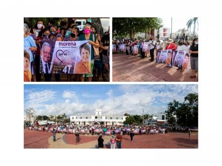 Total apoyo a Laura Beristain manifiestan habitantes de Solidaridad