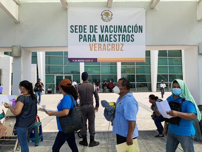 Avanza Gobierno de México en vacunación a personal educativo de Chiapas, Coahuila, Nayarit, Tamaulipas y Veracruz