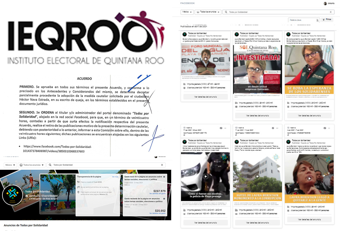 IEQROO ordena  cese de guerra sucia y retiro de publicidad engañosa utilizada contra Laura Beristain