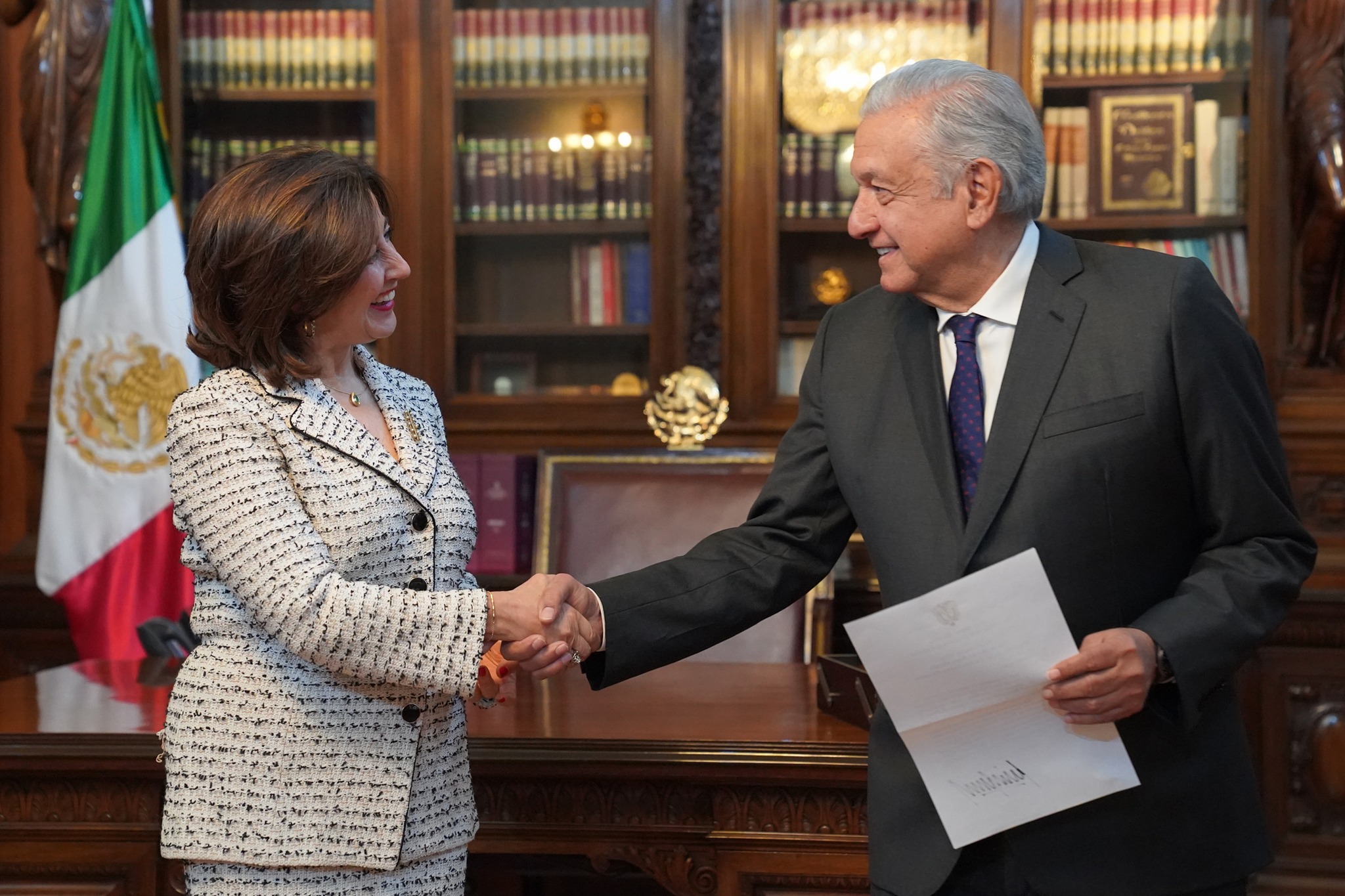 Recibe Presidente López Obrador En Palacio Nacional Cartas Credenciales De Embajadores
