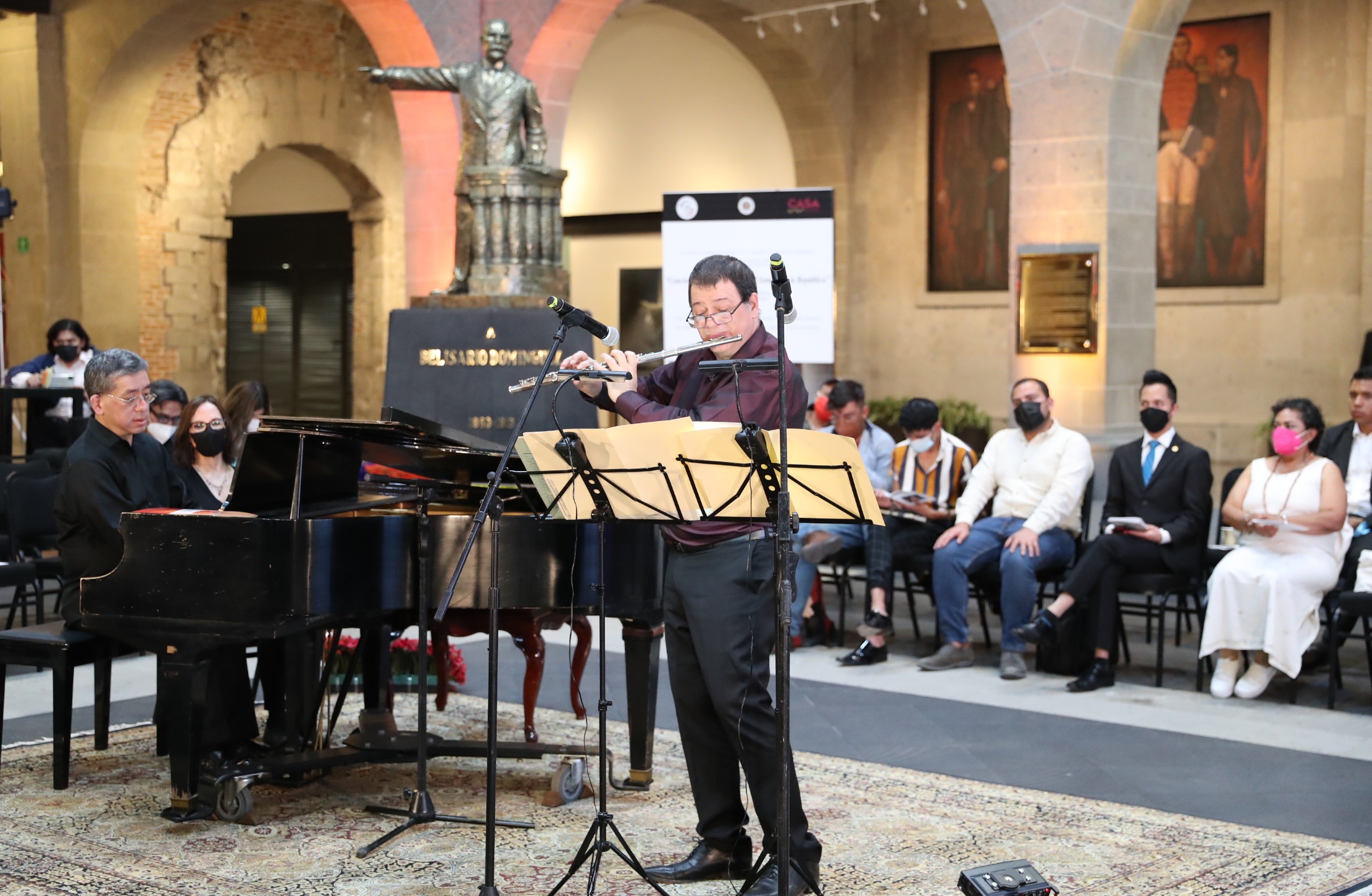 Con recital de flauta y piano, continúan “Conciertos de Bellas Artes” en Antigua Casona de Xicoténcatl