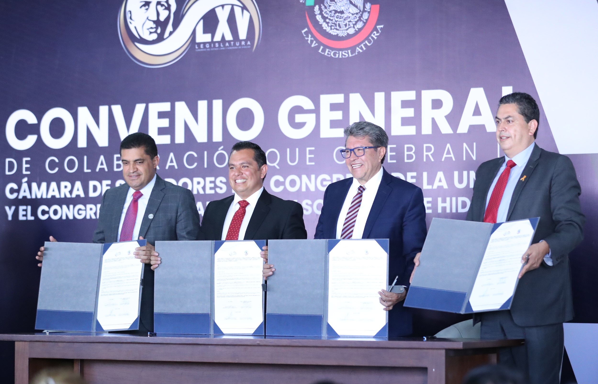 Firma Senado y Congreso de Hidalgo convenio de colaboración para capacitación legislativa