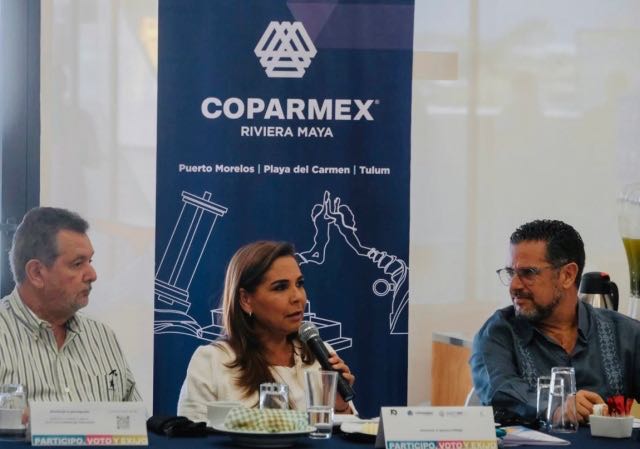 En reunión con COPARMEX ofrece Mara Lezama atención integral al problema de la inseguridad a través del desarrollo social