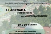 Primera Jornada Posdoctoral: Los desafíos y oportunidades de la agenda investigativa en México