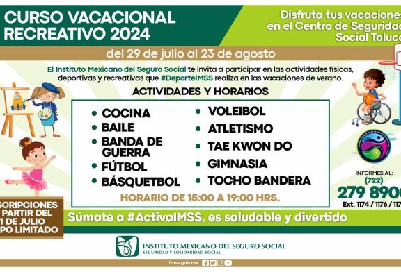 IMSS Toluca abre su tradicional Curso de Verano 2024