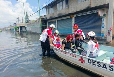 Brinda Cruz Roja Mexicana 2 mil 750 apoyos a la población afectada por inundación en Chalco