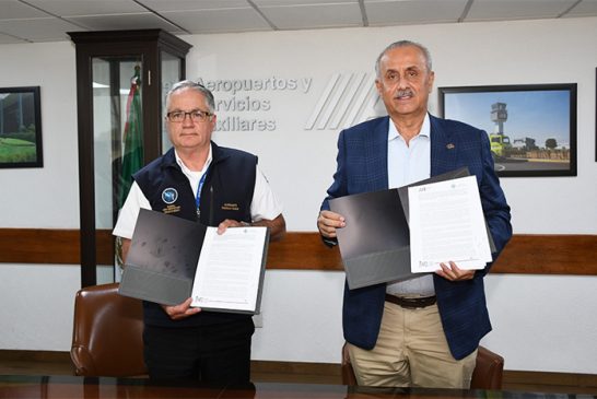 Firman convenio de colaboración aeronáutica gobierno Federal y GACM