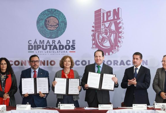 Firman convenio IPN y Cámara de Diputados