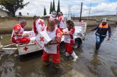 Apoya Cruz Roja Mexicana a personas afectadas por inundación en San Mateo Atenco